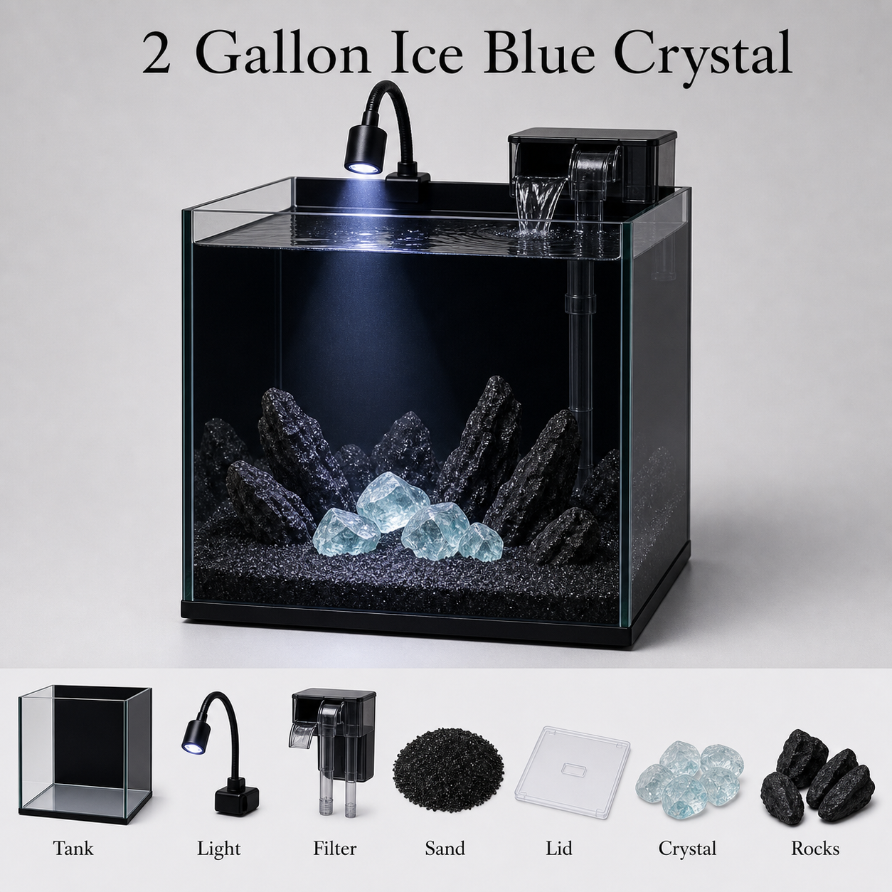 2 gallon ice blue crystal