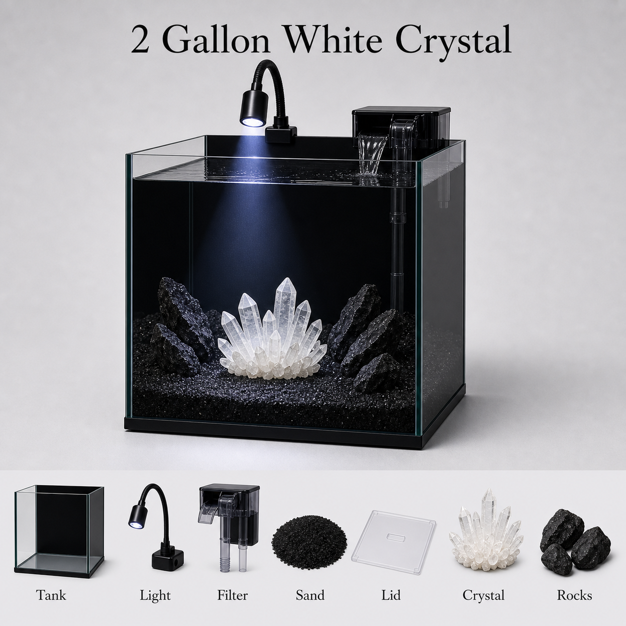 2 gallon white crystal